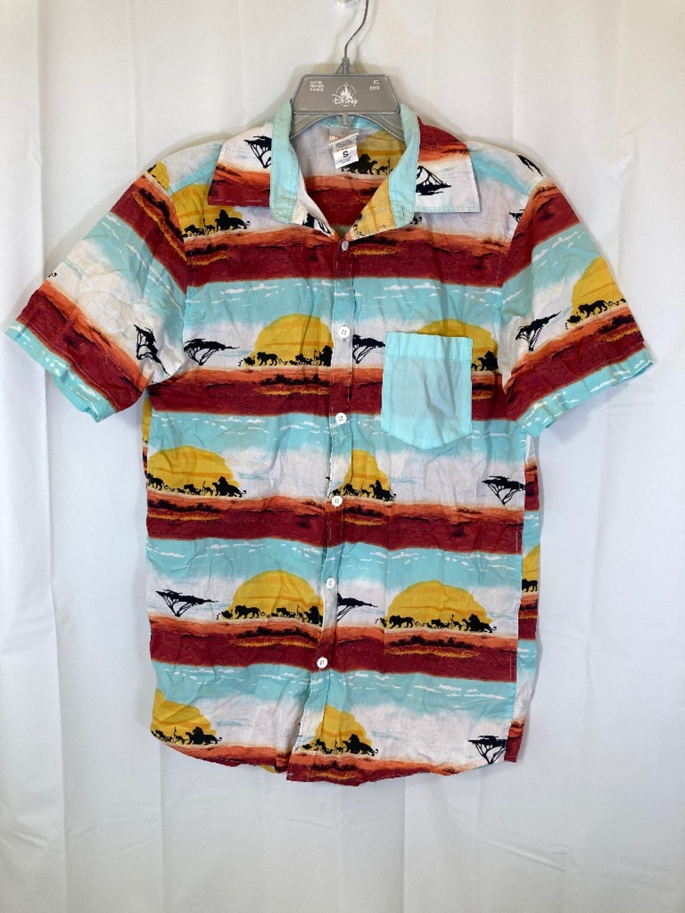 Disney Lion King Button Down Shirt Sz S Adult Unisex Silhouette Target